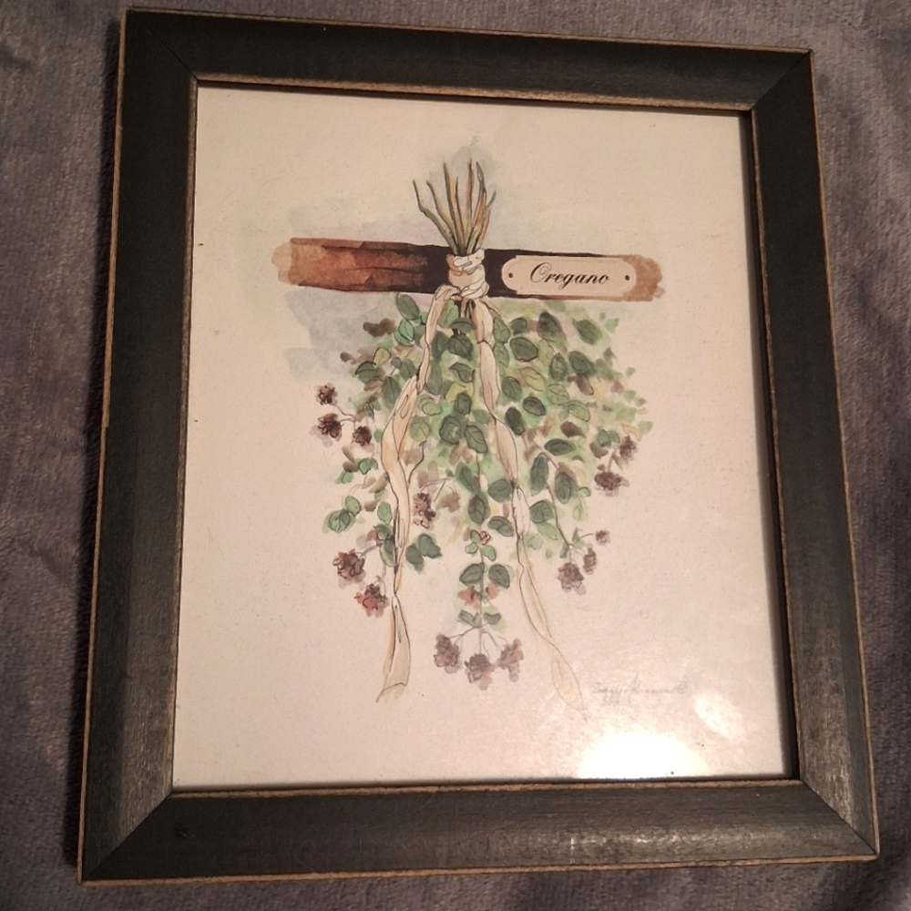 Vintage Oregano Picture Framed Peggy Abraham
